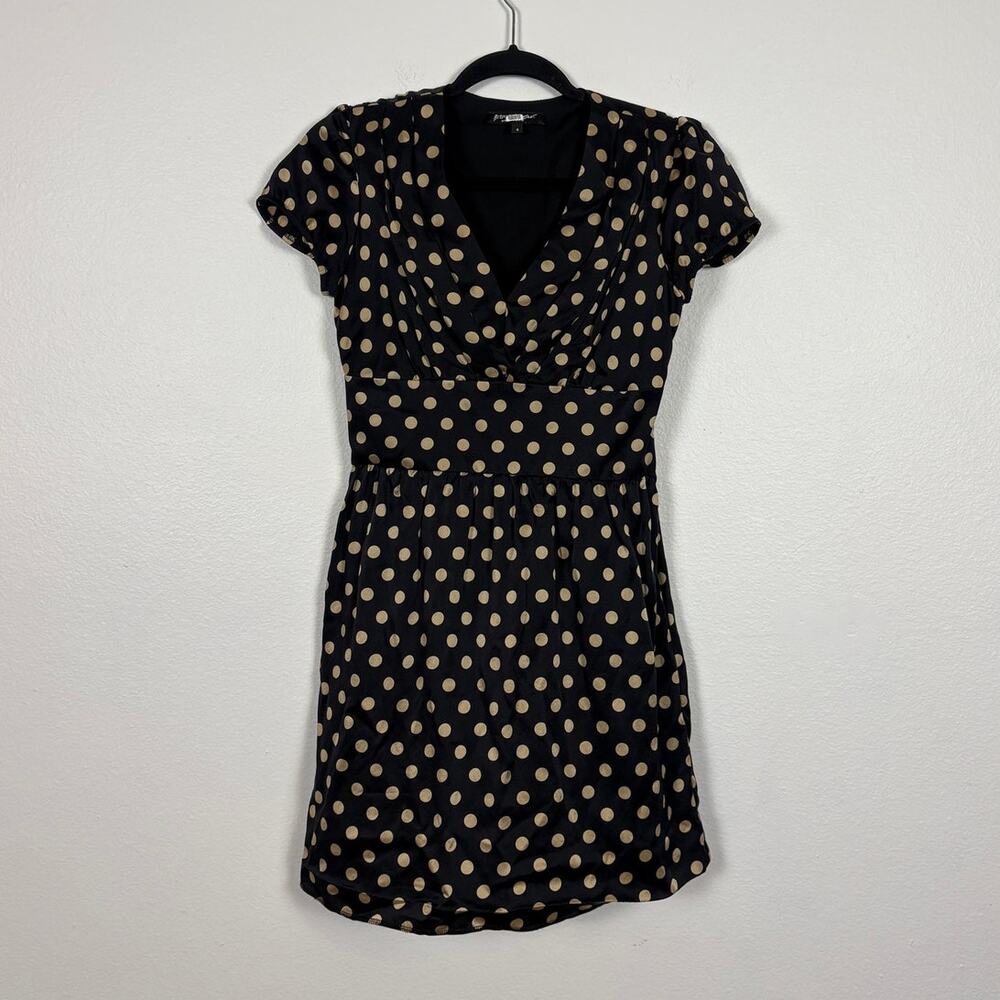 Betsey Johnson Y2K 90s Pinup Polka Dot A Line Satin Mini Dress 4